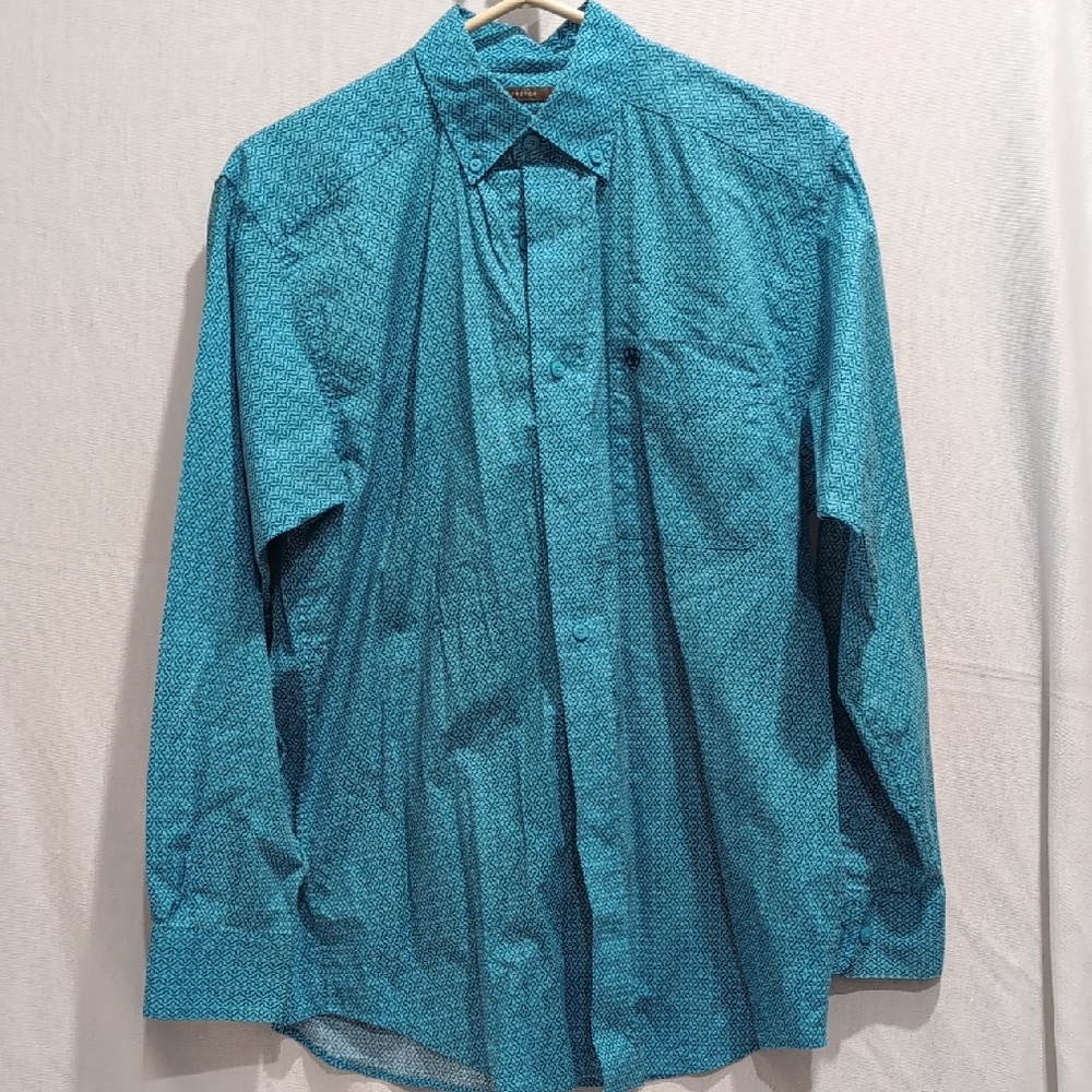 Ariat Men's Teal Button Down Shirt